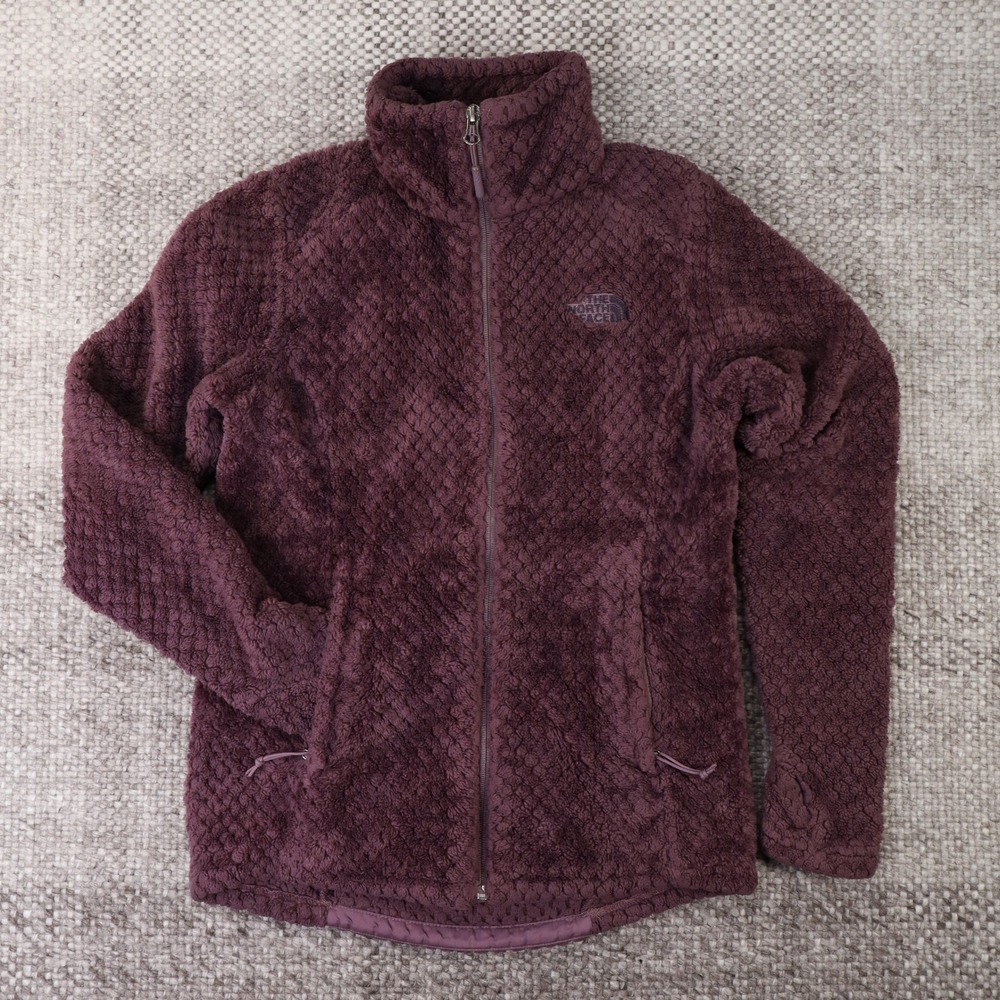 The North Face Osito 2 Fleece Jacket Womens XS Purple Good Quilted Full Zip